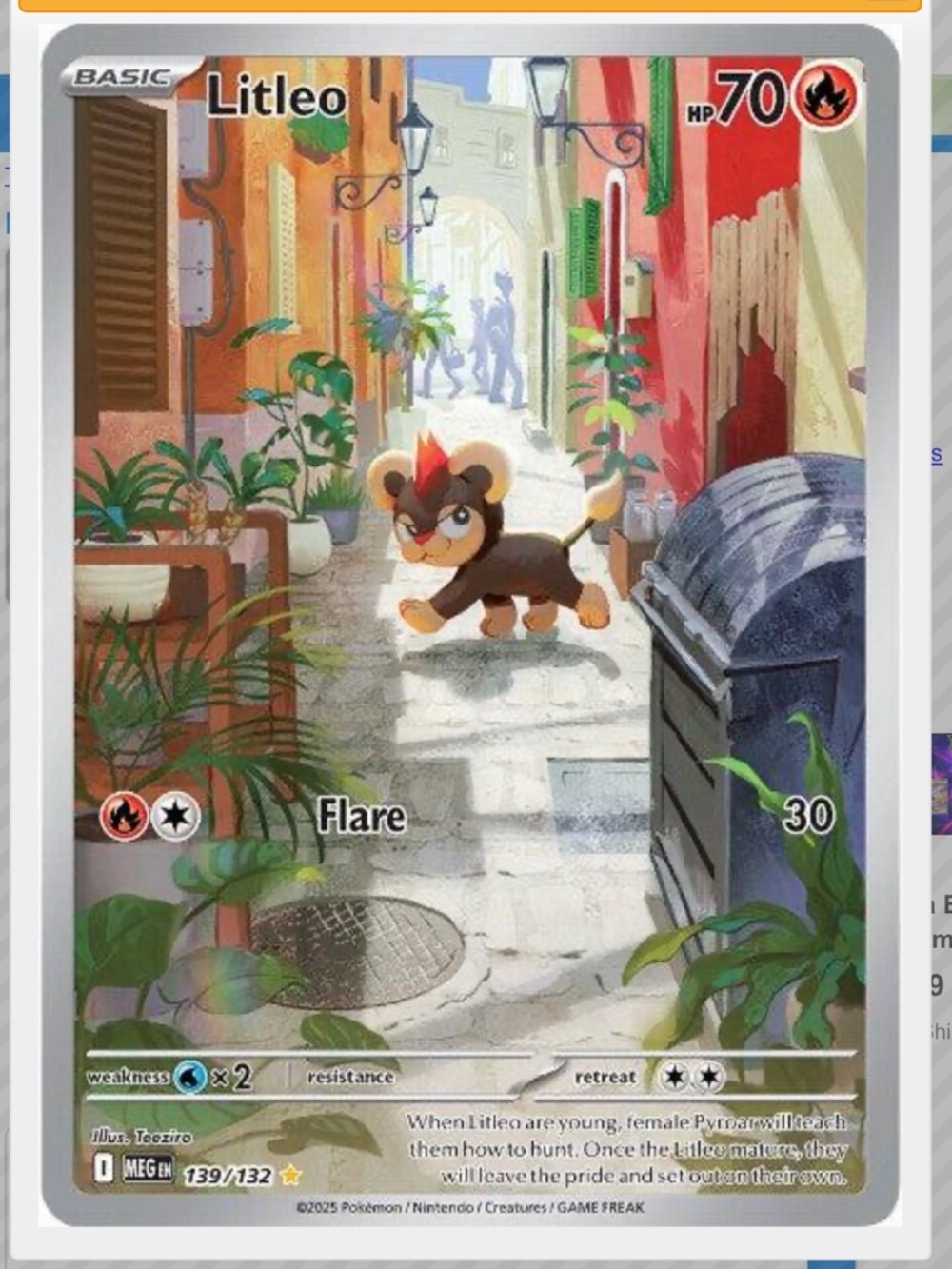 Litleo #139 Pokemon Mega Evolution